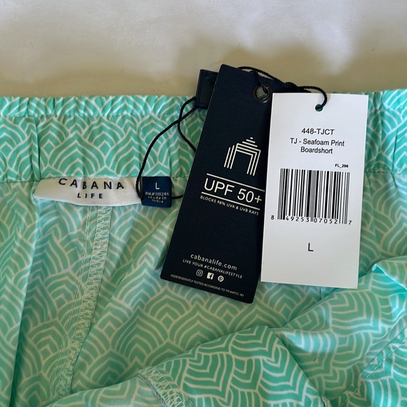 Cabana Life Seafoam Print Board Shorts NWT - Picture 8 of 9